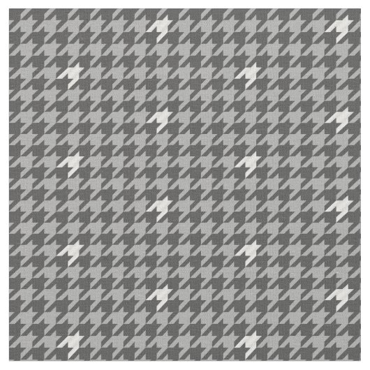灰色、銀色のアクセントの付いた千鳥格子の布 ファブリック (クローズアップ)