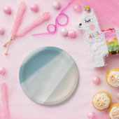 灰色 – 青とベージュのグラデーション ペーパープレート (パーティー)