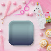 灰色 – 青グラデーション ペーパープレート (パーティー)