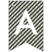 灰色、青及び緑の誕生日 バンティングフラッグ (第3の旗)