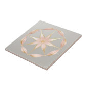 灰色、黄色、ピンクのフローラ タイル (側面)