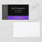 灰色、黒い及び紫色の専門の名刺 名刺 (正面/裏面)