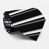 灰色、黒い、および陰刻パターンタイ ネクタイ (ロール)