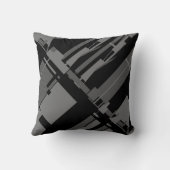 灰色(黒南西 – 斜インスパイア向抽象芸術) クッション (裏面)