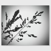 灰色，黒，フローラ,デザイン,抽象芸術，花，芸術 ラッピングペーパー (フラット)