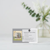 灰色ACユニット加熱冷却Hvac名刺 名刺 (スタンド正面)