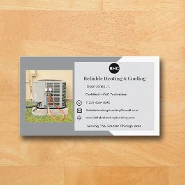 灰色ACユニット加熱冷却Hvac名刺 名刺