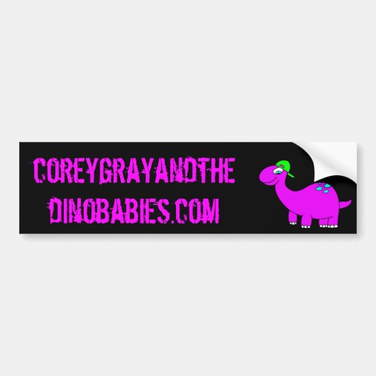 灰色CoreyおよびDinobabies バンパーステッカー (正面)