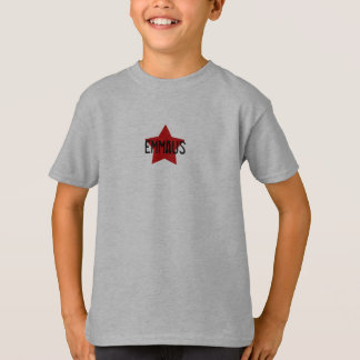 灰色SSのティーの赤い星 Tシャツ
