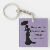 灰Keychain、Dbl霊柩車の女性は-鍵の味方しました キーホルダー (正面)
