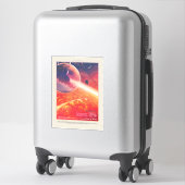 灼熱の地獄絵図　火山の熱風景の中で極限の熱気球 シール (スーツケース)