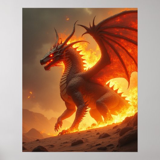 灼熱の太陽 インフェルノ ファイア ドラゴン ポスター (正面)