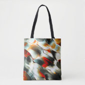 灼熱の火の上の粗い銀色の岩、強度 トートバッグ (正面)