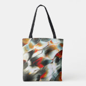 灼熱の火の上の粗い銀色の岩、強度 トートバッグ (裏面)