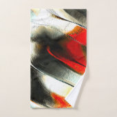 灼熱の火の上の粗い銀色の岩、強度 バスタオルセット (ハンドタオル)