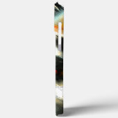 灼熱の火の上の粗い銀色の岩、強度 Case-Mate iPhoneケース (裏面 / 左)