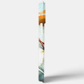 灼熱の火の上の粗い銀色の岩、強度 Case-Mate iPhoneケース (裏面 / 右)