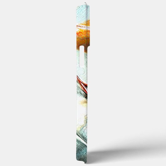 灼熱の火の上の粗い銀色の岩、強度 Case-Mate iPhoneケース (裏面 / 右)