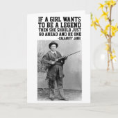 災害のジェーンの女性のカーボーイのすべての行事の挨拶状 カード (黄色い花)