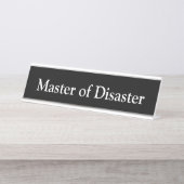 災害のマスター、 デスクネームプレート (正面)