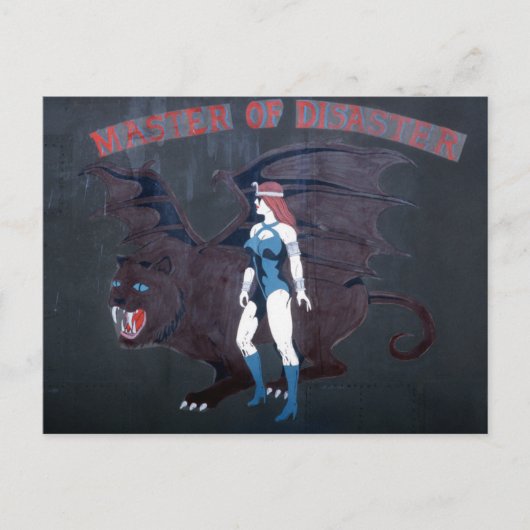 災害の修士 – B-1Bランサー・ノーズ・アート ポストカード (正面)