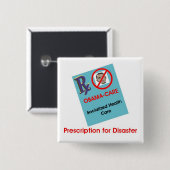 災害ボタンのための規定 缶バッジ (正面&裏面)