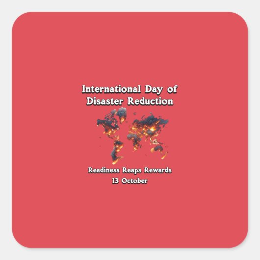 災害リスク低減日準備状況 スクエアシール (正面)
