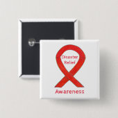 災害レリーフ、 浮き彫り認識度のリボンカスタムのピン 缶バッジ (正面&裏面)