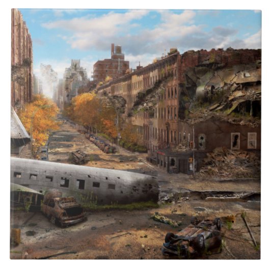 災害 – New York, NY – 赤離れを点灯しない タイル (正面)