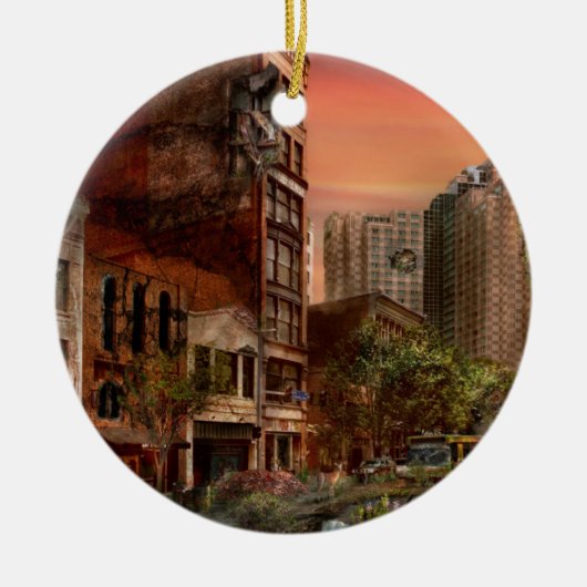 災害 – Pittsburgh, PA - Y2Kバグ セラミックオーナメント (正面)