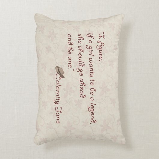 災難のジェーン、伝説の感動的引用文 アクセントクッション (正面(垂直))