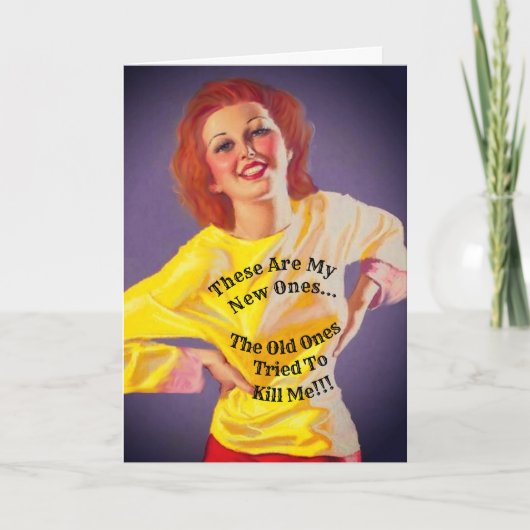 災難のメッセージカードに直面するユーモア カード (正面)