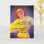 災難のメッセージカードに直面するユーモア カード (黄色い花)