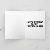 災難ジェーン女性のカーボーイ誕生日グリーティングカード カード (内部)