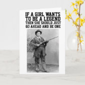 災難ジェーン女性のカーボーイ誕生日グリーティングカード カード (黄色い花)