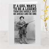 災難ジェーン誕生日女性のカーボーイグリーティングカード カード (黄色い花)