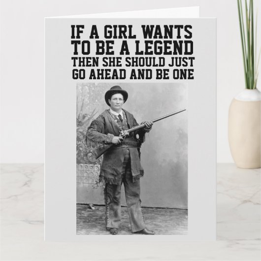 災難ジェーン誕生日女性のカーボーイグリーティングカード カード (正面)