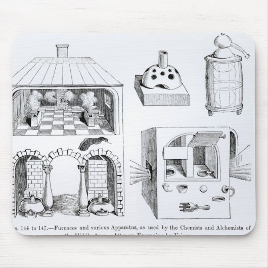 炉およびさまざまな器具 マウスパッド (正面)