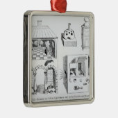 炉およびさまざまな器具 メタルオーナメント (右)