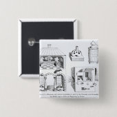 炉およびさまざまな器具 缶バッジ (正面&裏面)