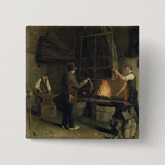 炉のインテリア、1837年 缶バッジ (正面)