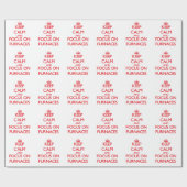 炉の平静そして焦点を保って下さい ラッピングペーパー (フラット)