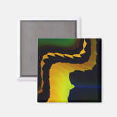 炉クール抽象芸術素晴らしフラクタル芸術 マグネット (正面/裏面)