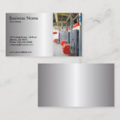 炉修理会社の名刺テンプレート 名刺 (正面/裏面)