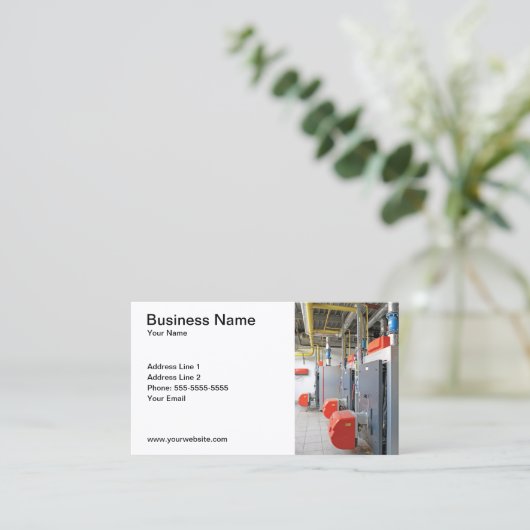 炉修理会社の名刺 名刺 (スタンド正面)