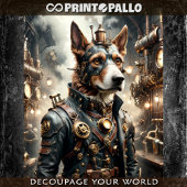 炉内のスタームパンクドイツのシェプドッグ 薄葉紙