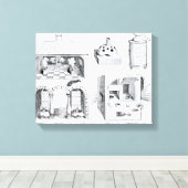 炉及び各種装置 キャンバスプリント (インサイチュ (ウッドフロア))