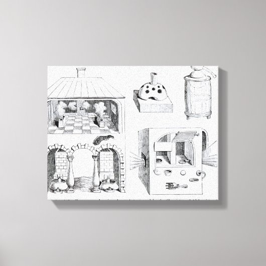 炉及び各種装置 キャンバスプリント (正面)