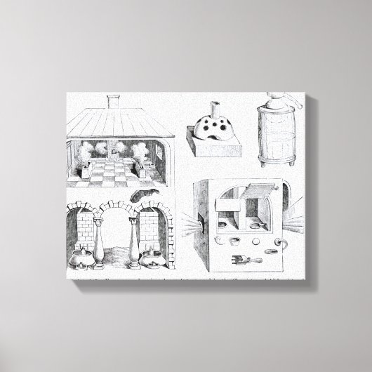 炉及び各種装置 キャンバスプリント (正面)