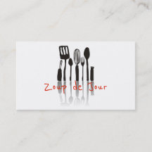 炊事用具のシェフのケイタリングビジネスカード